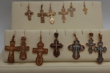 Кресты и ладанки позолоченные